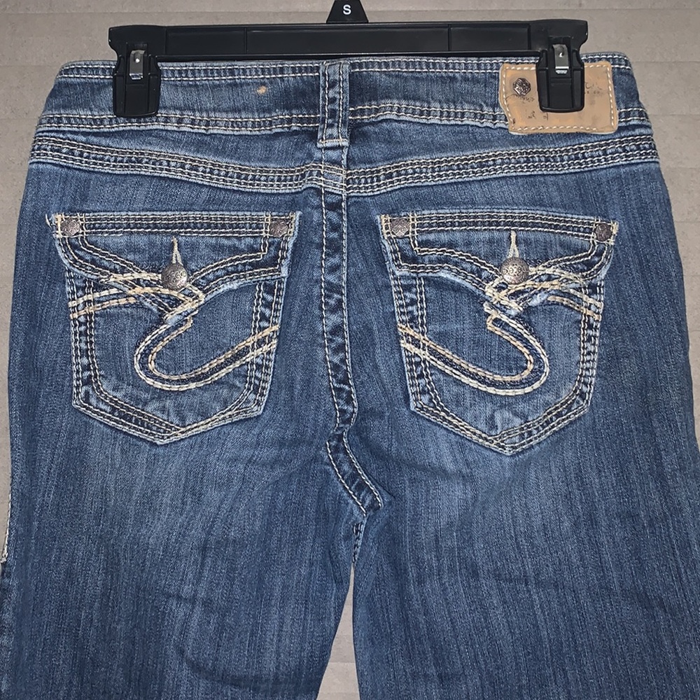 Silver boot cut jeans